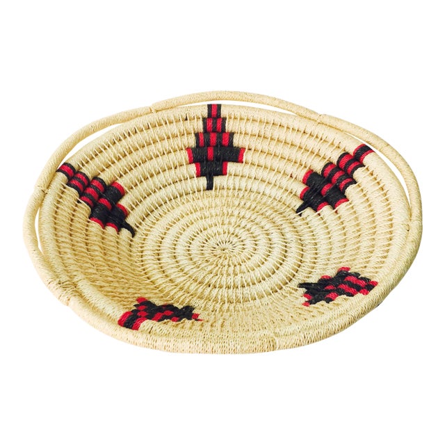 Large Vintage Southwestern Coil Basket For Sale