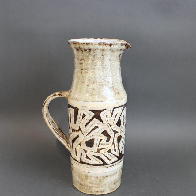 1960s Vintage French Decorative Pitcher by Vieux Moulin, 1960s For Sale - Image 5 of 13
