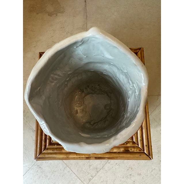 Vintage Handmade & Signed Brutalist Ceramic Vase With Postmodern Pop Art Designs For Sale In Los Angeles - Image 6 of 12