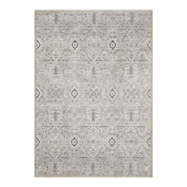 Amber Lewis x Loloi Zuma Silver / Sky 2'-3" x 3'-10" Accent Rug For Sale