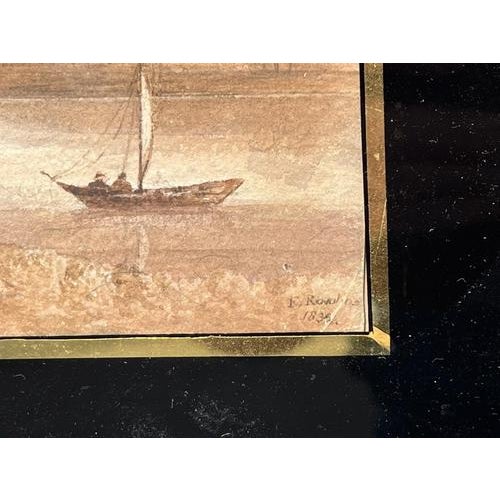 F. Rawlins, Maritime, 1830, Watercolour. Framed For Sale - Image 4 of 8