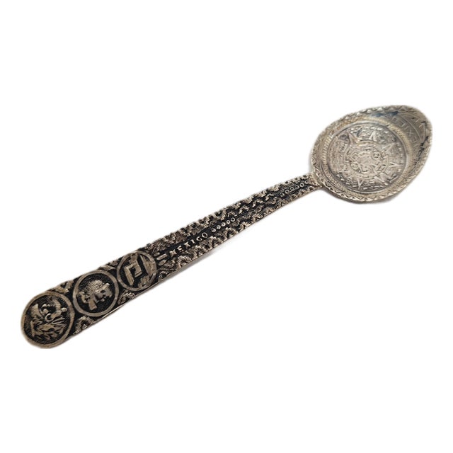 Silver Salt Spoon, Mexico, 1950s For Sale