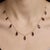 Contemporary Garnet Station Marquise Cut Necklace | Dangling Gemstone Dainty Necklace For Sale - Image 3 of 5