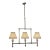 Chrome Pendant Chandelier With Pleated Shades For Sale