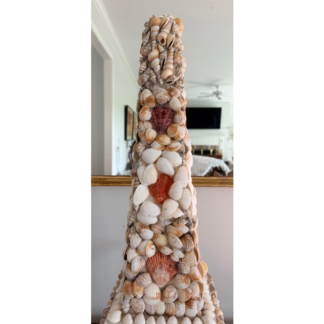 Monumental Shell Art Obelisk For Sale In Savannah - Image 6 of 12