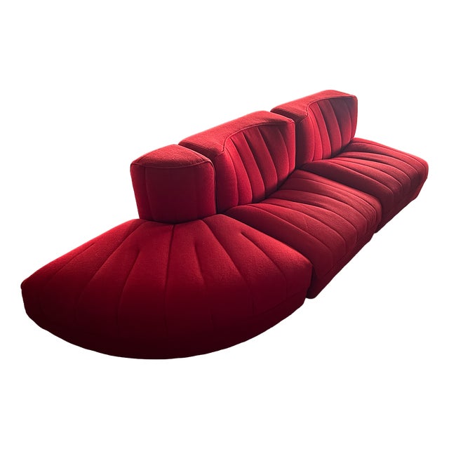 Model 9000 Modular Sofa attributed to Tito Agnoli for Arflex, 1970s, Set of 3 For Sale