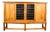 Mid Century Danish Modern Cabinet Credenza Glass Henning Kjernulf White Oak, Attributed For Sale