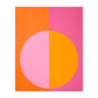 "Pink & Orange Forever" Small White Framed Print by Stephanie Henderson For Sale