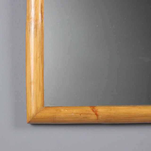 Mirror with Bamboo Frame, 1980s For Sale - Image 6 of 9
