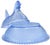 Glass Mid 20th Century Handblown Blue Americana Glass Hen-Figurine Centerpiece For Sale - Image 7 of 9