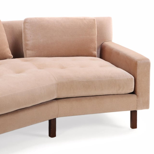 Dunbar Furniture Attributed to Edward Wormley for Dunbar Angle Sofa, C. 1960s For Sale - Image 4 of 6
