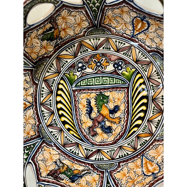 Coimbra Ceramic - Hand Painted Portuguese Fruit Basket 7 For Sale - Image 11 of 14