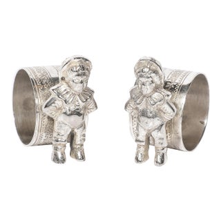 Pair of Victorian Silver-Plated 'Eton Boy' Napkin Holders For Sale