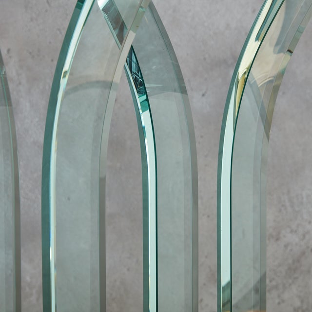 Cut Glass Coat Hanger with Black Base by FIAM, Italy 1970s For Sale - Image 9 of 12