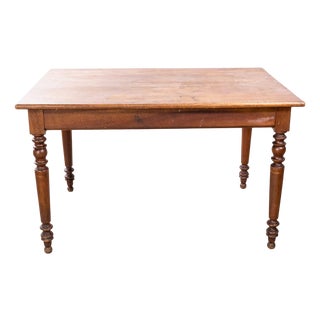 Small French Bobbin Leg Kitchen Dining Table, 1940s For Sale