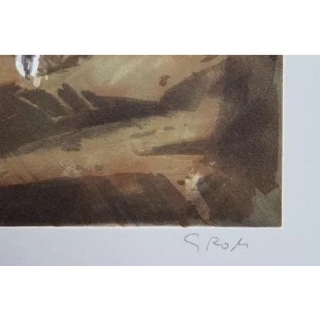 Artist: Bogdan Grom, Italian (1918 - ) Title: Gulf of Trieste Year: circa 1979 Medium: Lithograph, signed and numbered in...