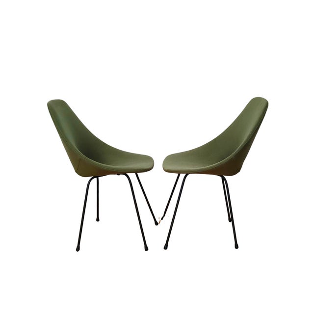 Set of 2 iconic Medea chairs designed by Vittorio Nobili for Fratelli Tagliabue, 1950s. The frame is in curved wood with...