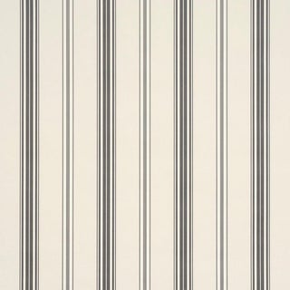 Sample - Schumacher Coco Stripe Wallcovering In Graphite For Sale