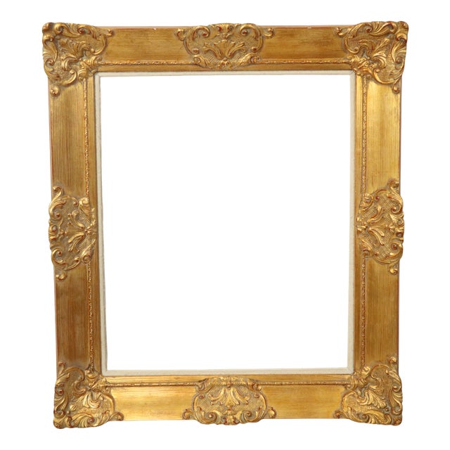 Large Vintage Baroque Style Gilt Frame For Sale