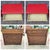 Mid Century Modern Asian Orange Red Laminate Cabinets Nightstands Side End Tables - A Pair For Sale - Image 9 of 12