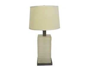 Vintage 1970s Frosted Plexiglass Table Lamp