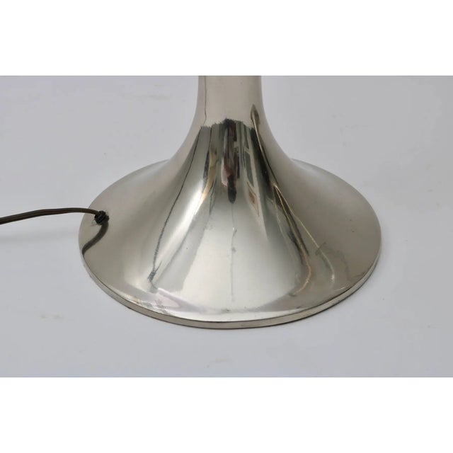 Metal Tulip Table Lamps by Laurel Lucite Chrome - A Pair For Sale - Image 7 of 12