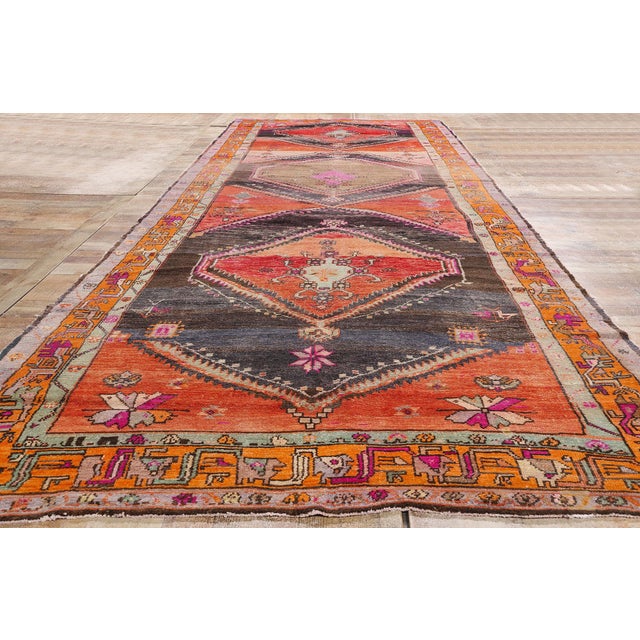 Vintage Turkish Kars Rug, 06'01 X 18'03 For Sale - Image 9 of 10