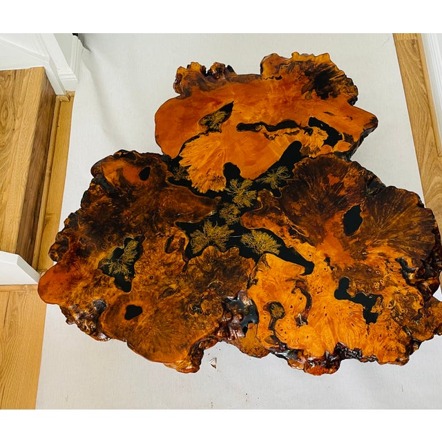Gorgeous 1960 Tedeood Slab Stump Root Live Edge Coffee Table For Sale - Image 13 of 17