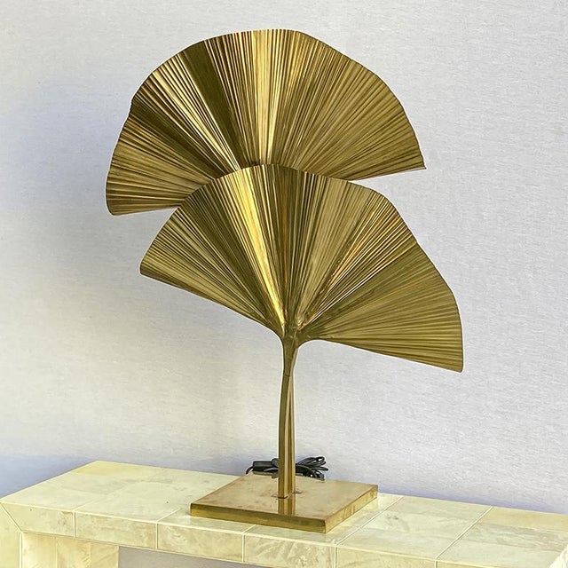 Polished Brass Table Lamp, 1980s For Sale - Image 4 of 10