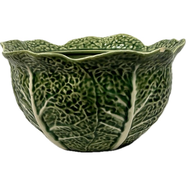 Bordallo Pinheiro Cabbage Leaf Soup Tureen With Lid/Ladle Chairish