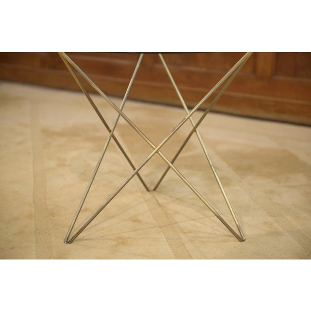 Brass and Glass Side Table, 1960s For Sale - Image 4 of 7