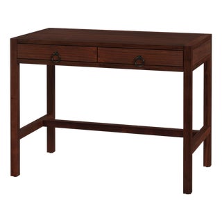 Lark 40 in. W Rectangular Wood 2 Drawer Writing Desk, Walnut For Sale