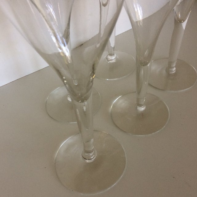 Crisa Hand Blown Crystal Tulip Style Champagne Glasses Set of 8