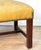Wood Vintage Traditional Gold Leather & Mahogany Ottoman For Sale - Image 7 of 12