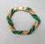 Vintage 1960s Signed Napier Goldtone Faux-Jade Beaded Twisted Bracelet For Sale In Philadelphia - Image 6 of 8