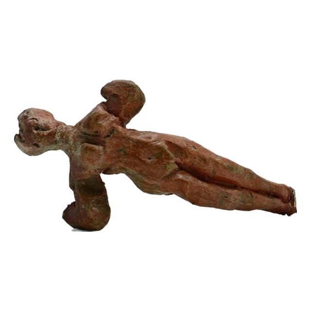 Sirio Pellegrini, Modern Gymnast Sculpture, 1960s, Terracotta For Sale