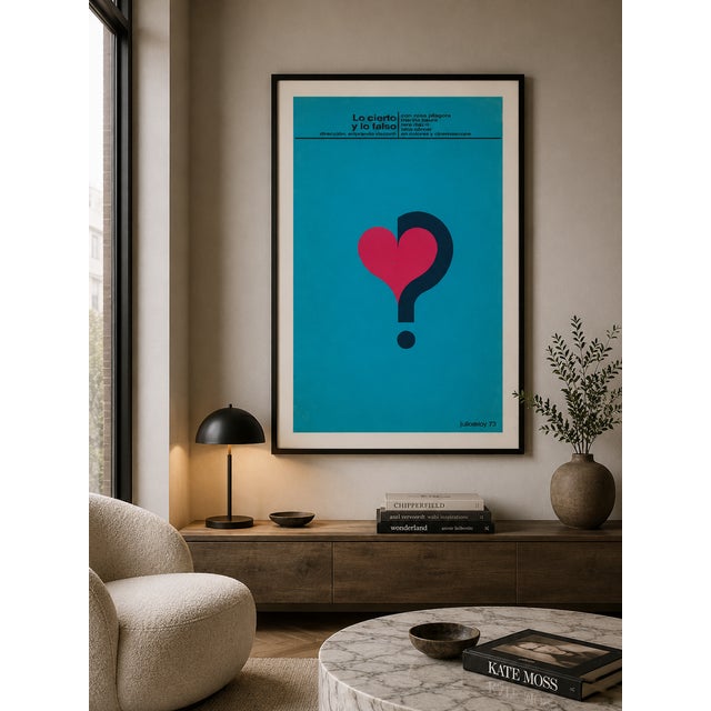 Pop Art 1973 Original Cuban Icaic Silkscreen Movie Poster "Lo Cierto Y Lo Falso" by Julio Eloy For Sale - Image 3 of 6