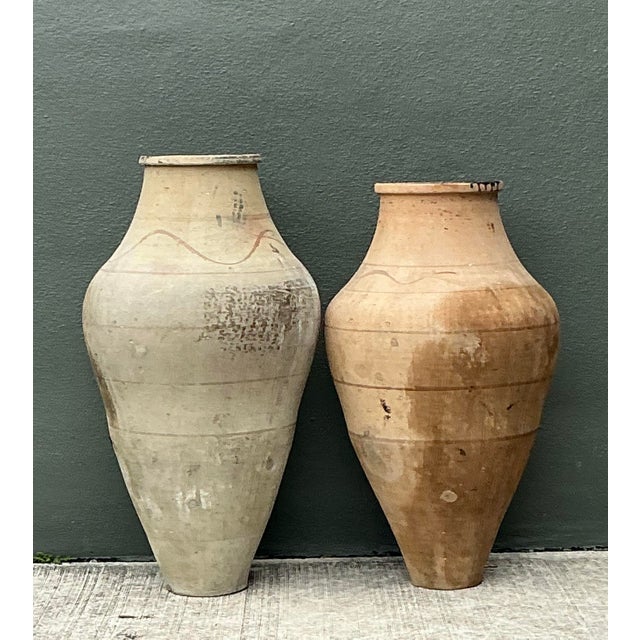 Vintage Monumental Turkish Terracotta Vessels - A Pair For Sale - Image 11 of 12