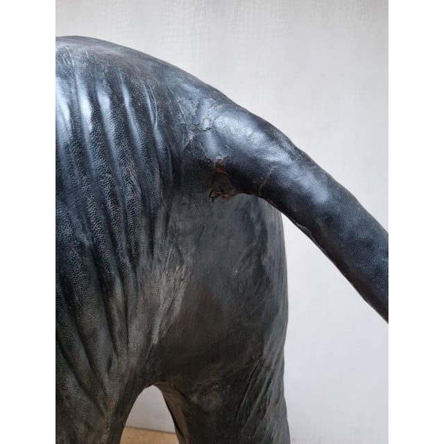 Omersa Leather Elephant with Glass Eyes from Liberty's London, 1930s For Sale - Image 11 of 18