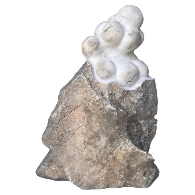 Hand Carved Marble Sculpture by Tom Von Kaenel For Sale