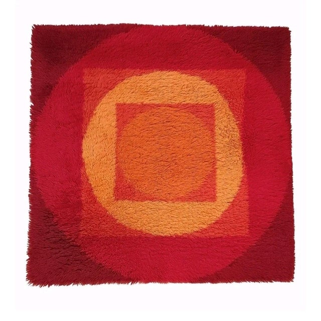 Tapestry attributed to Verner Panton for Vorwerk Rug, 1970s For Sale - Image 10 of 10
