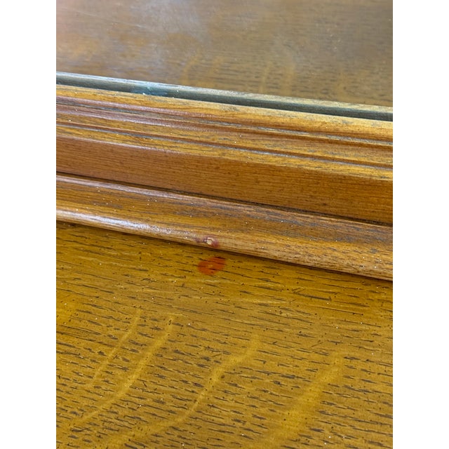 Lexington Victorian Manor Oak Vanity With Mirror For Sale - Image 10 of 10