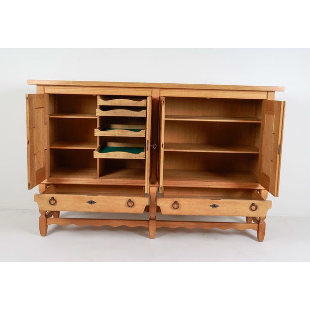 1960s Brutalist Oak Henning Kjærnulf, Oak Sideboard, Danish Mid-Century, Nyrup Møbelfabrik, 1960s, Attributed For Sale - Image 5 of 16