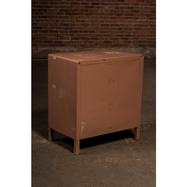 Simmons Company Furniture Vintage Metal Lowboy Dresser in Two-Tone Brown Enamel by Simmons For Sale - Image 4 of 14