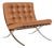 Mid Century Brown Leather Barcelona Chair by Mies Van Der Rohe for Knoll, 1983 For Sale