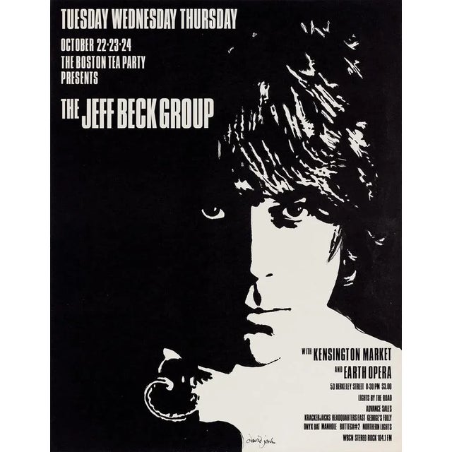 Postmodern Jeff Beck Group Original Concert Poster for the Boston Tea Party, Boston, 1968 For Sale - Image 3 of 3