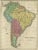Antique map titled 'south america'. Map of south america with attractive topography, surrounded on three sides by text on...