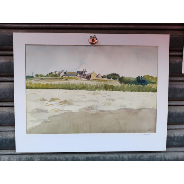 Michel Roubille, Saint Colomban, 1977, Watercolor For Sale - Image 7 of 7