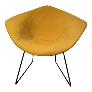 Harry Bertoia Diamond Chair With Original Yellow Cover For Sale