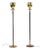 Pair of Art Deco Regency Greek Key Brass Chalice Stiffel Torchiere Floor Lamps Set For Sale
